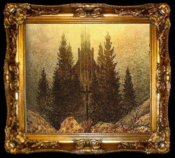 framed  Caspar David Friedrich The Cross on the Mountain, ta009-2